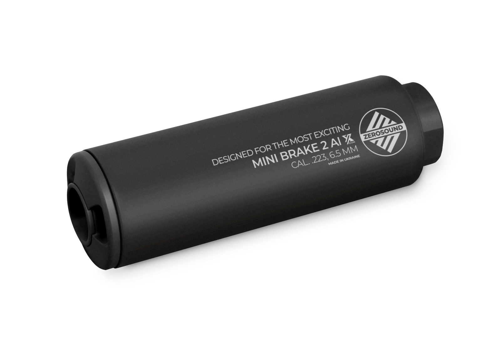 Саундмодератор Zerosound TITAN MINI BRAKE II Al кал. 223 Rem (в комплекті с ДГК) різьба 1/2-28. Black