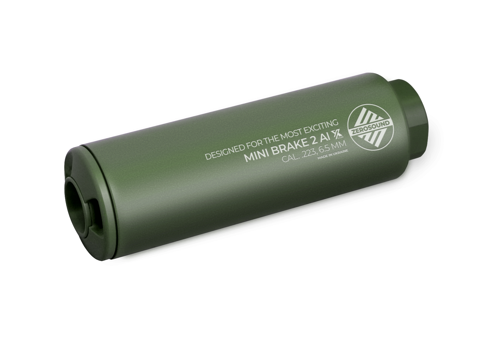 Саундмодератор Zerosound TITAN MINI BRAKE II Al кал. 223 Rem (в комплекті с ДГК) різьба 1/2-28. Olive