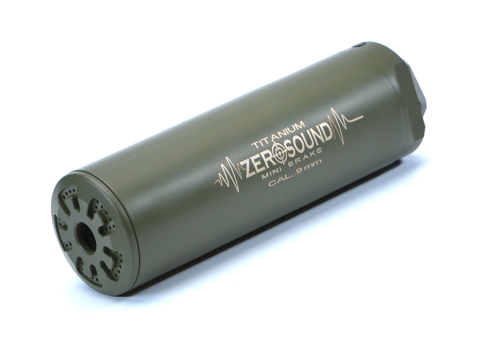 Саундмодератор Zerosound TITAN MINI BRAKE 9 мм різьба 15*1 Olive